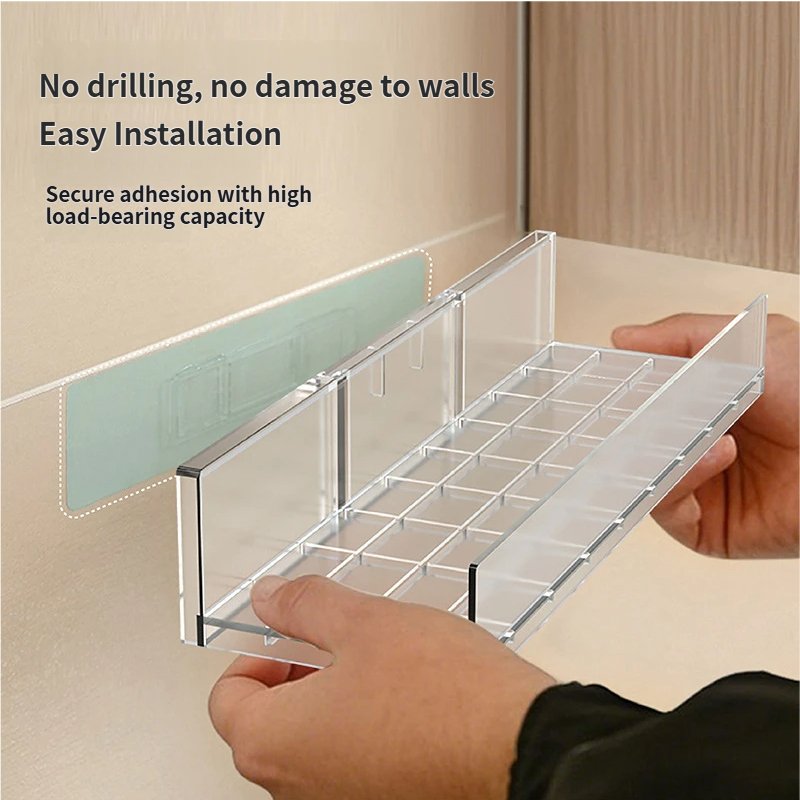 NeatHome No-Drill Bathroom Wall Shelves, Floating Storage Organizer for Shower & Vanity