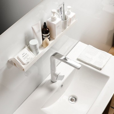 NeatHome No-Drill Bathroom Wall Shelves, Floating Storage Organizer for Shower & Vanity