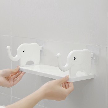 NeatHome Elephant-Shaped Wall Shelf, No-Drill Cute Floating Storage Organizer for Bathroom, Kitchen & Bedroom