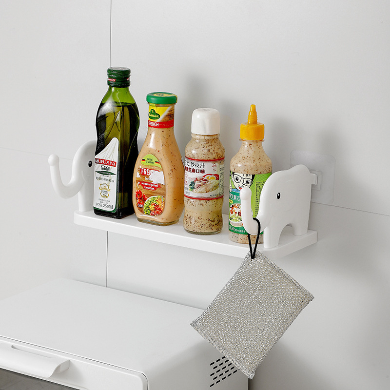 NeatHome Elephant-Shaped Wall Shelf, No-Drill Cute Floating Storage Organizer for Bathroom, Kitchen & Bedroom
