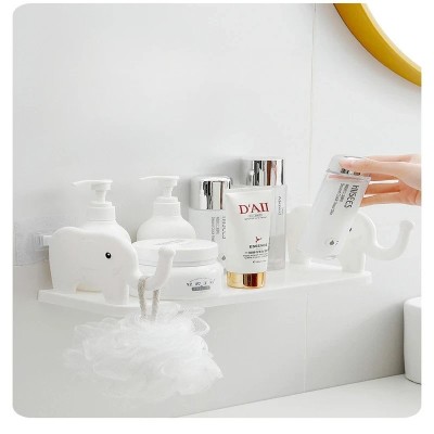 NeatHome Elephant-Shaped Wall Shelf, No-Drill Cute Floating Storage Organizer for Bathroom, Kitchen & Bedroom