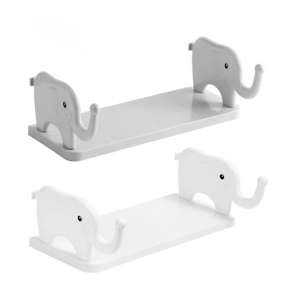 NeatHome Elephant-Shaped Wall Shelf, No-Drill Cute Floating Storage Organizer for Bathroom, Kitchen & Bedroom