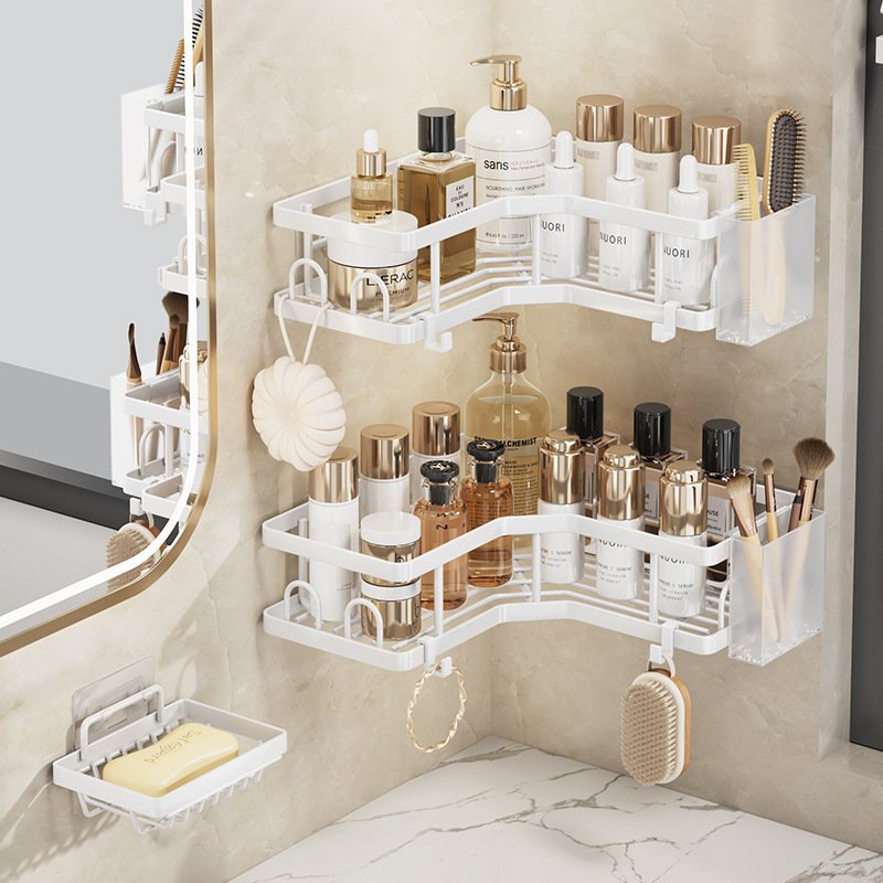 NeatHome No-Drill Corner Shower Caddy, Wall Mounted Bathroom Triangle Storage Shelf for Toiletries