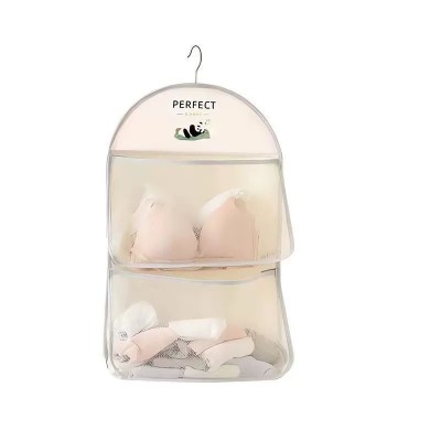 NeatHome Hanging Underwear Organizer, 3-Tier Wall Mounted Mesh Storage Bag for Lingerie, Socks, Bras