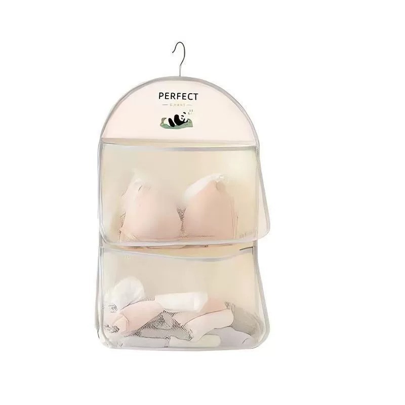 NeatHome Hanging Underwear Organizer, 3-Tier Wall Mounted Mesh Storage Bag for Lingerie, Socks, Bras