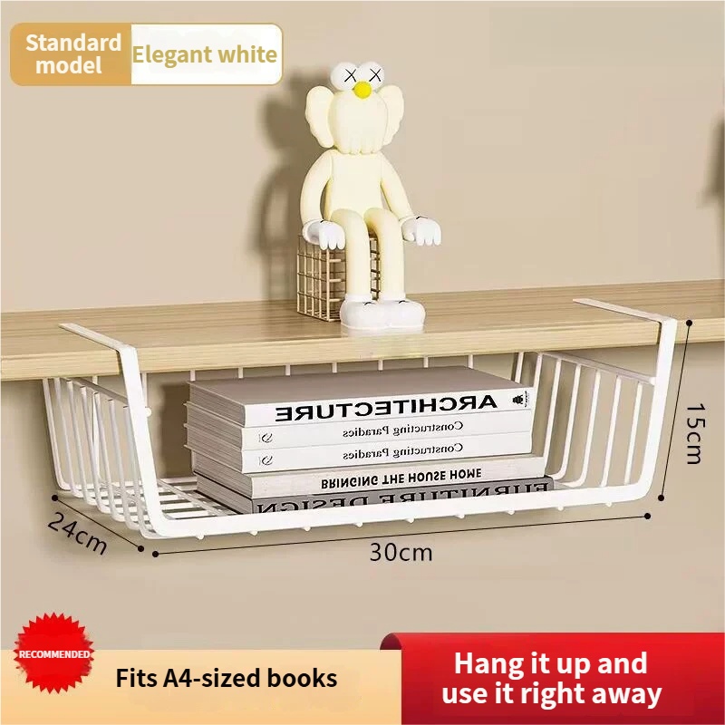 NeatHome Under Desk Storage Organizer, Closet Hanging Shelf Rack for Wardrobe & Desk