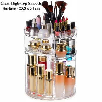 360 Degree Rotating Makeup Organizer, Clear Multi-Layer Cosmetic Storage Holder for Vanity