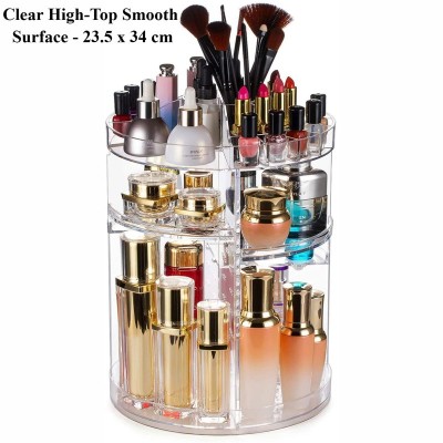 360 Degree Rotating Makeup Organizer, Clear Multi-Layer Cosmetic Storage Holder for Vanity