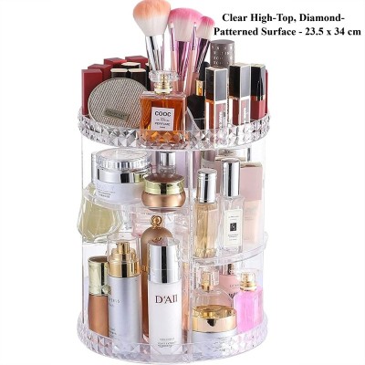 360 Degree Rotating Makeup Organizer, Clear Multi-Layer Cosmetic Storage Holder for Vanity