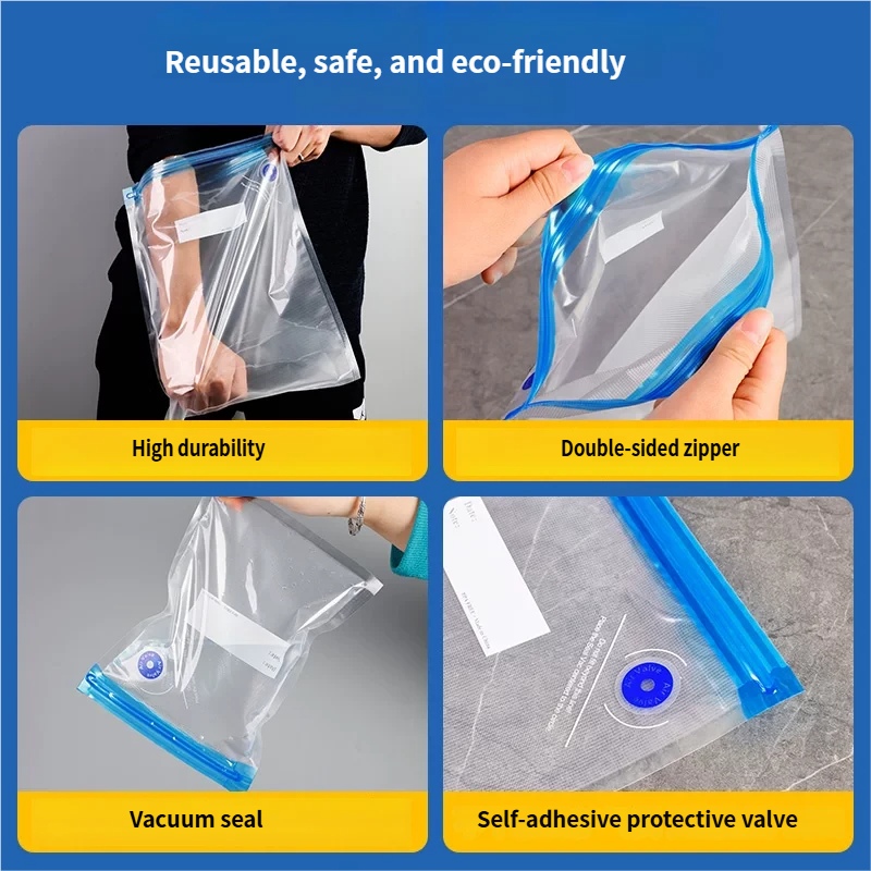 NeatHome Reusable Vacuum Food Storage Bags, BPA-Free Sealed Bags for Meat, Coffee, Sous Vide