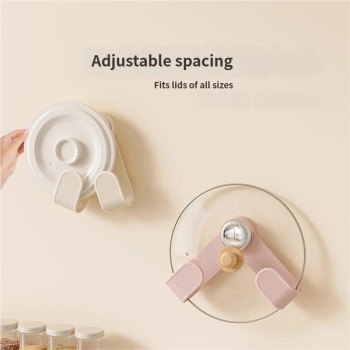 NeatHome Suction Cup Pot Lid Organizer, Wall Mounted No-Drill Kitchen Storage Rack for Lids & Cutting Boards