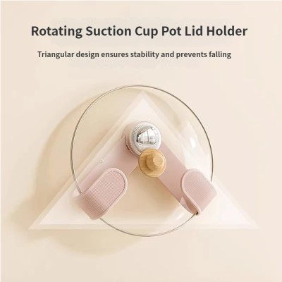 NeatHome Suction Cup Pot Lid Organizer, Wall Mounted No-Drill Kitchen Storage Rack for Lids & Cutting Boards
