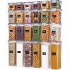 Airtight Food Storage Containers, Clear Plastic Pantry Organizer Jars for Grains, Pasta & Dry Snacks