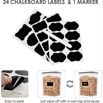 Airtight Food Storage Containers, Clear Plastic Pantry Organizer Jars for Grains, Pasta & Dry Snacks